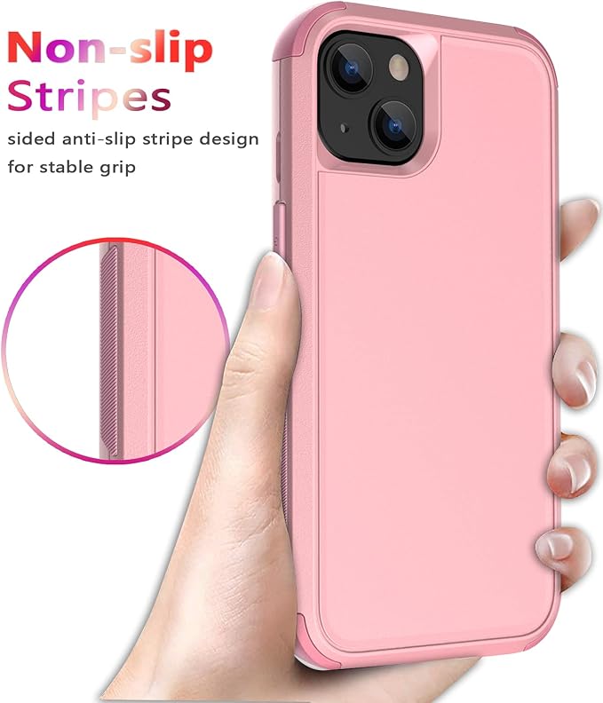 Diverbox for iPhone 13 Case [Shockproof] [Dropproof] [Dust-Proof],Heavy Duty Protection Phone Case Cover for Apple iPhone 13 (Pink)
