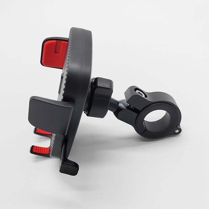 Bike Phone Mount,Motorcycle Phone Mounts, Aluminum Alloy Mounting Base Handlebar Cellphone Holder for Bicycle Motorcycle ATV Mirror Pole Fits 4''-7'' Smartphones (Bike Phone Mount)