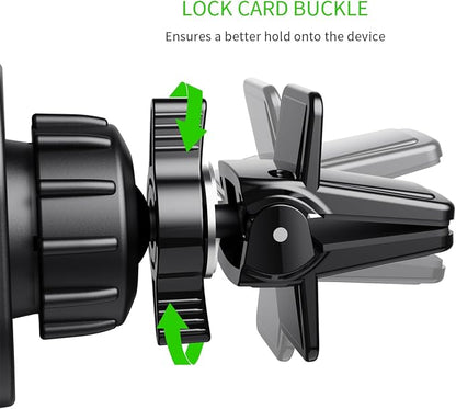 Esoulk Magnetic Car Phone Mount - Universal Air Vent Cell Phone Holder, Hands-Free Strong Magnet Auto Mount, 360° Rotation, Compatible with iPhone, Samsung Galaxy & All Smartphones
