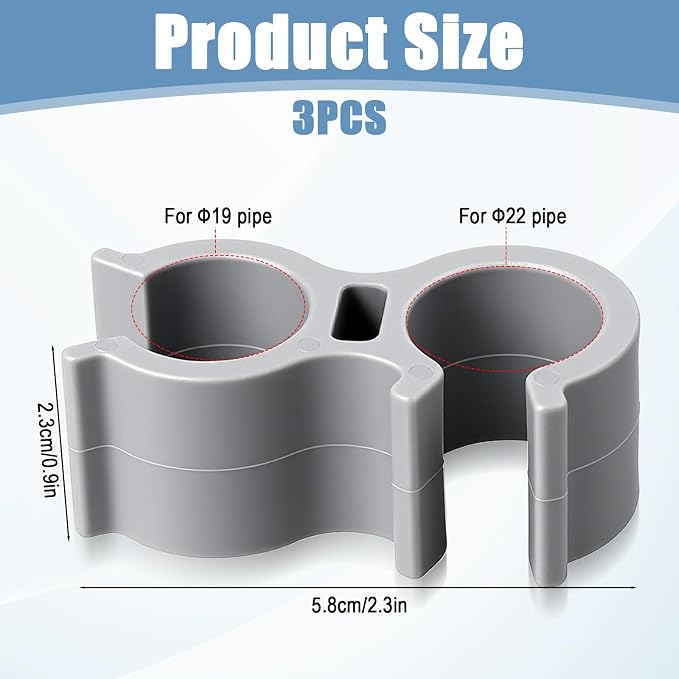 3 Pcs Silicone Shower Head Holder, Universal Shower Hose Holder for Chair, Showerhead Holders for Elderly Disabled Users, Bath Tub Hose Attachment Handicap Showers Accessories(Gray)