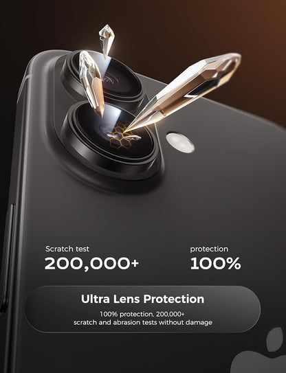 MAGIC JOHN for iPhone 17 Camera Lens Protector [Alignment Kit&1:1 Invisible Fit] 9H Aerospace Tempered Glass, Ultra HD, Metal Individual Ring, Set of 2,Black
