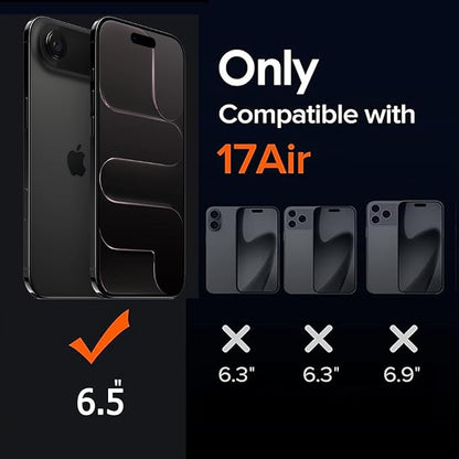 Battery Case for iPhone Air, Upgraded 12000mAh Protective Charging Case with Wireless Charging Compatible with iPhone 17 Air (6.5 inch) Rechargeable Battery Pack Charger Case with Carplay (Black)