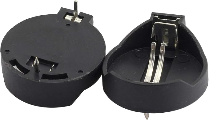 Tegg 10PCS 3V CR2032 CR2025 CR2016 Coin Cell Battery Holder Case Black