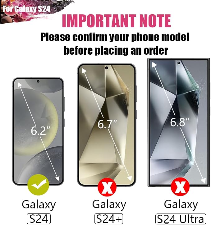 Battery Case for Samsung Galaxy S24, 5000mAh Rechargeable Extended Battery Charging Charger Case, Add 100% Extra Juice, Not Compatible with S24+ or S24 Ultra (6.2 inch) Black