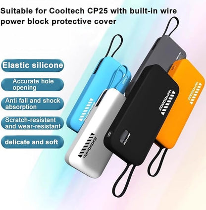 Mobile Power Silicone Case for CUKTECH CP25 20000mah 55W Power Bank Protective Case Power Source Sleeve (White)