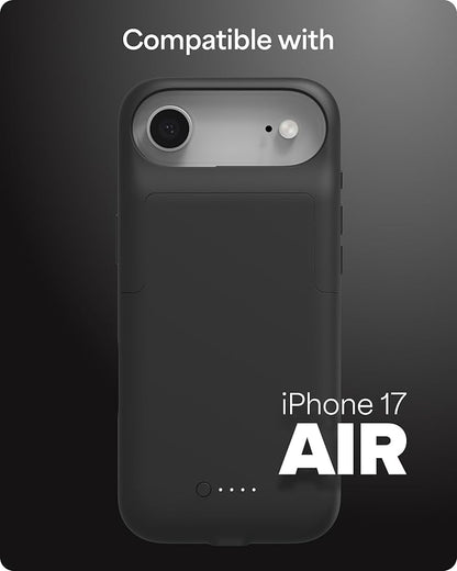 Mophie Juice Pack Battery Case for iPhone Air - Slim Charging Case, Up to 50% Extra Battery Life, High Impact Protection, Magnetic Back for Wallets & Mounts, Sustainable Material, Black