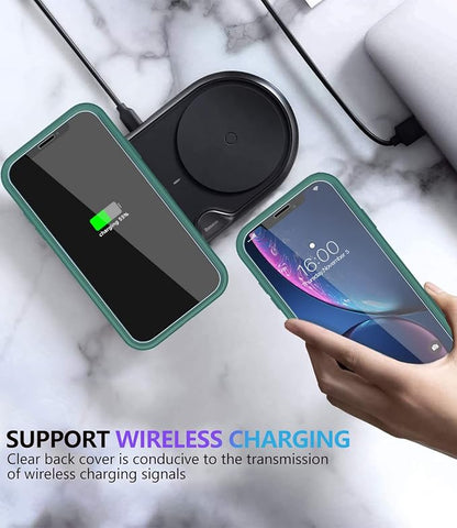 Diverbox for iPhone XR Case [Tempered Glass Screen Protector] [Shockproof] [Dropproof] Heavy Duty Protection Phone Case Cover for Apple iPhone XR (Teal)