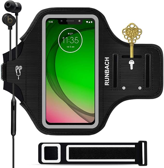 Armband for Motorola Moto G Series/G Power/G Play/Signature/Fusion/Razr/Edge Series (Black)