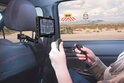 ARKON Mounts Heavy-Duty Multi-Angle Headrest Mount | for Entertaining Passengers | Holds Devices 7" Wide | Fully Adjustable Arm | Strong Headrest Clamp | Compatible with iPhone, Samsung, and More