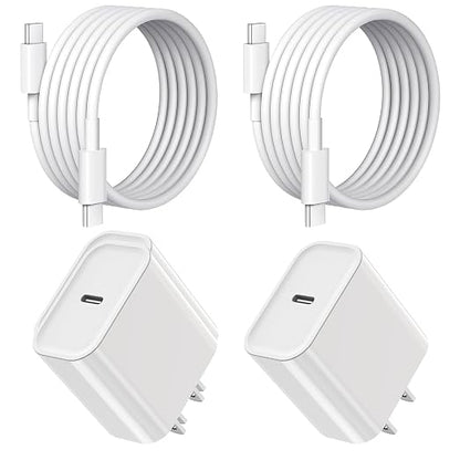 iPhone 17 16 15 Charger Fast Charging,2Pack 20W Fast USB C Charger Block Type C Charging Block with USB C to USB C Cable for iPhone 17/17 Air/17 Pro Max/16/16 Plus/16 Pro Max/15 Pro Max/iPad Pro/Air