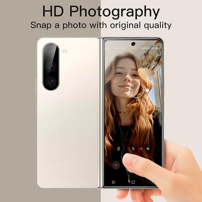 JETech Front Screen Protector for Galaxy Z Fold 5, 2+2 Pack | with Camera Lens Protector, HD Clear Tempered Glass, Anti-Scratch Protection