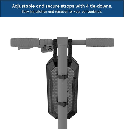 Hiboy Scooter Storage Bag, 3L/4L Large Capacity Scooter Handlebar Bag, Front Hanging Bag for Electric Scooter/Electric Bike, for Carrying Chargers, Phone, Keys with Waterproof Hardshell EVA Material