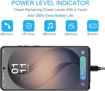 Battery Case for Galaxy S26 Ultra, Upgraded 12000mAh Portable Protective Wireless Charging Case Compatible with Galaxy S26 Ultra 5G (6.9 inch) Rechargeable Extended Battery Pack Charger Case (Black)