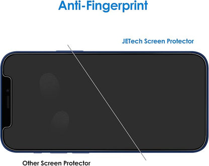 JETech Privacy Screen Protector for iPhone 12 6.1-Inch with Camera Lens Protector, Anti Spy Tempered Glass Film, 2-Pack Each