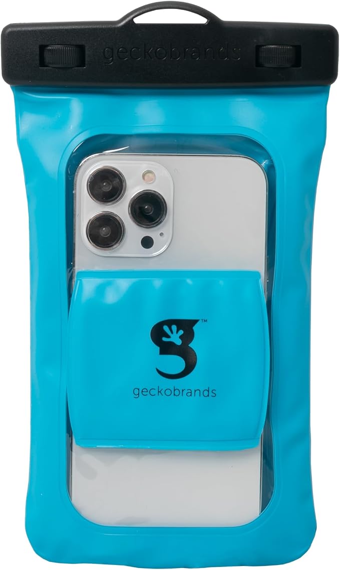 geckobrands Float Phone Dry Bag with Arm Band - Floating Watertight Dry Bag Phone Pouch, Fits Most iPhone and Samsung Galaxy Models