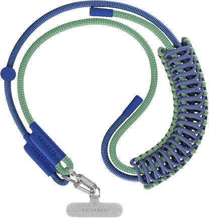 CASETiFY 8mm Rope Cross-body Strap with Card - Blue/Green