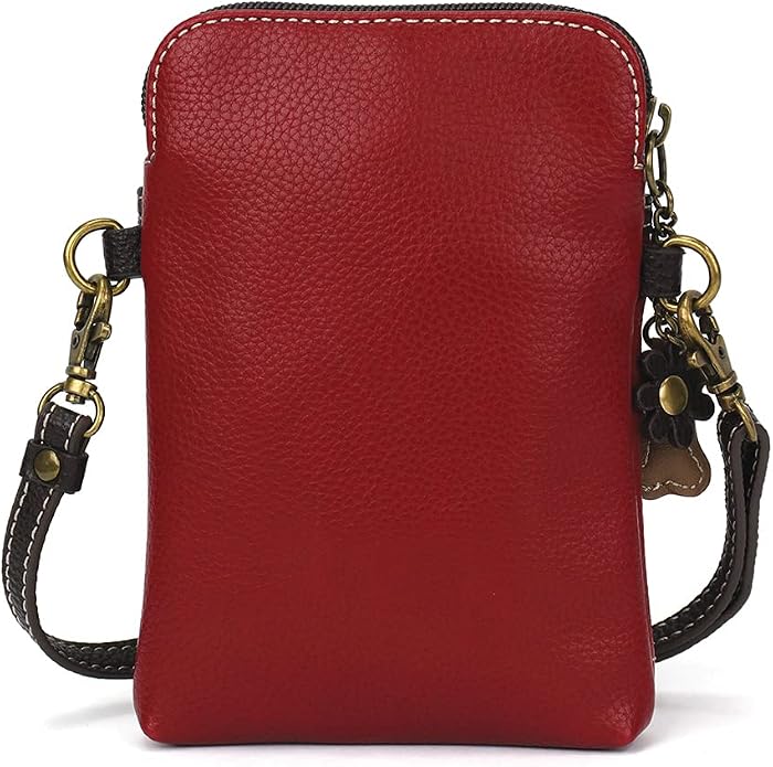 CHALA Dog Collection Cell Phone Crossbody Purse-Women PU Leather/Canvas Multicolor Handbag with Adjustable Strap