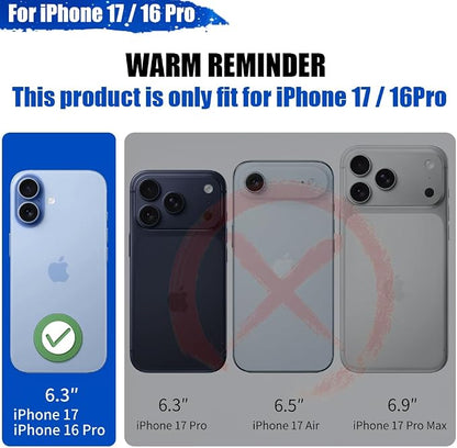 Battery Case for iPhone 17 / iPhone 16 Pro, 5000mAh Rechargeable Extended Battery Charging/Charger Case, Add 100% Extra Juice (6.3 Inches) Black