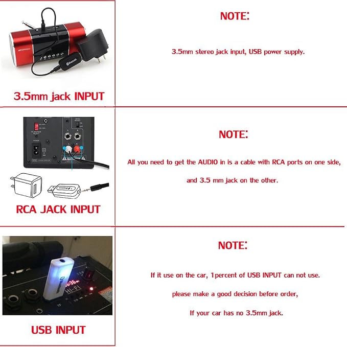 USB Bluetooth Receiver Adapter, Wireless Audio Adapter Car Kit Music Receiver for Home Stereo/Car Stereo Sound System Speakers with 3.5mm Cable.(Aux in) (Yet-M1)