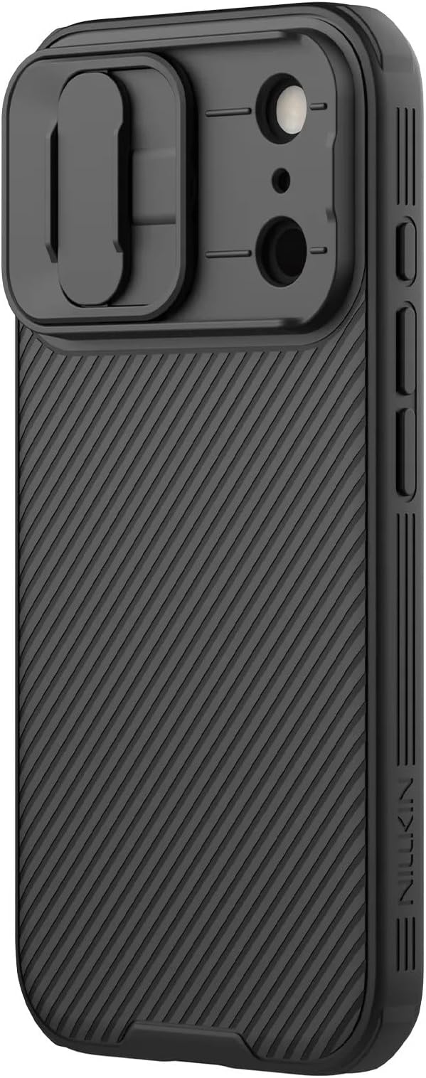 Nillkin for iPhone 17 Pro Case with Slide Camera Cover, Thin Slim Fit, Shockproof Protective, Protector Privacy, Phone Case iPhone 17 Pro Camera Lens Protector 6.3 inch, Black