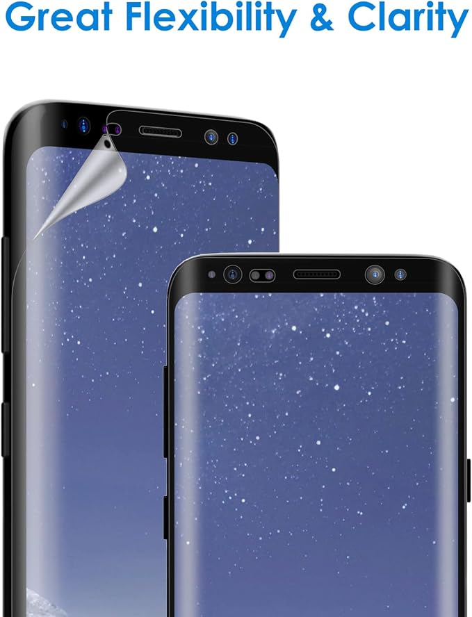 JETech Screen Protector for Samsung Galaxy S8, 2-Pack | Self-Healing TPU Film, HD Clear, Anti-Scratch Protection, Bubble-Free Installation