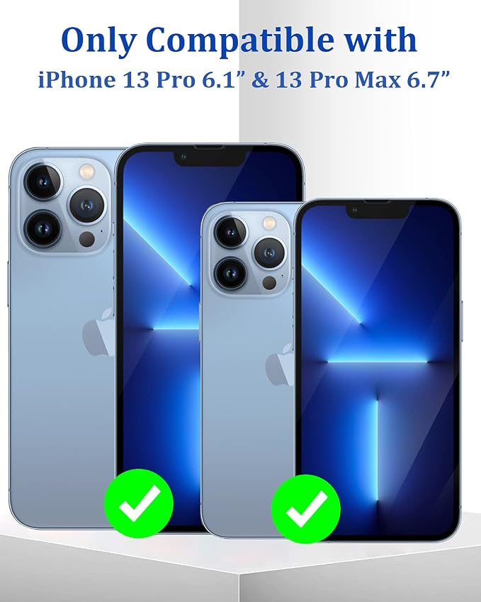 [2 Pack] Compatible for iPhone 13 Pro / 13 Pro Max Camera Lens Protector Metal Plus Tempered Glass Camera Cover Support LIDAR Scanner, Anti-Explosion for 13 Pro Max /13 Pro Gold Red