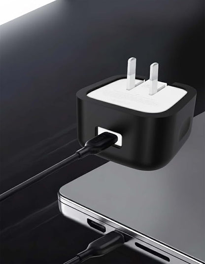 Case for Apple 40W Power Adapter – Soft Silicone Protective Cover for Dynamic Charger,Shockproof Dustproof Charging Block Protector Sleeve[Black]