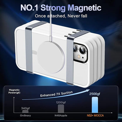 MOCCA Strong Magnetic for iPhone 12 Case/iPhone 12 Pro Case, [Compatible with Magsafe][Mil-Grade Drop Protection] Slim Shockproof Translucent Protective Phone Case for iPhone 12/12 Pro, Frosted White