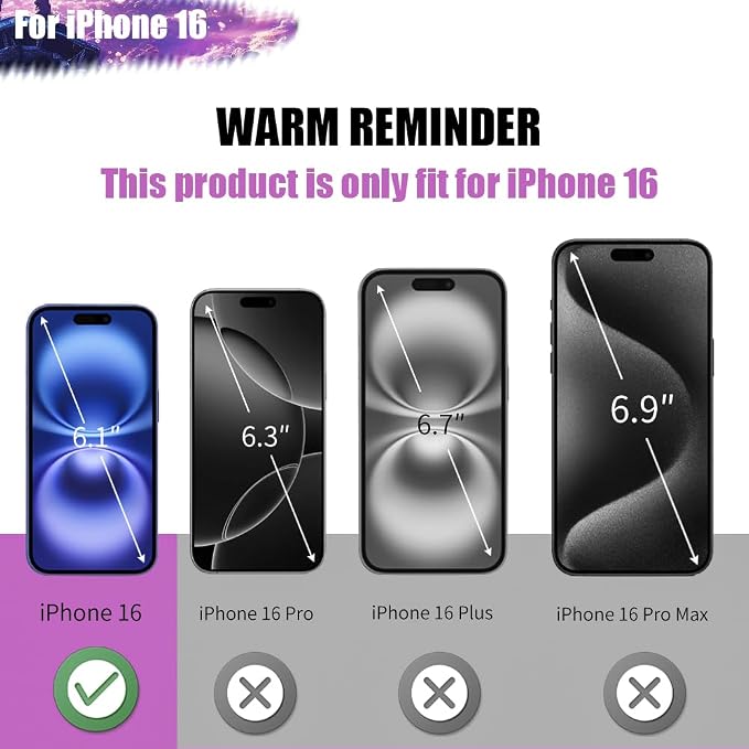 Battery Case for iPhone 16, 5000mAh Rechargeable Extended Battery Charging/Charger Case, Add 100% Extra Juice (6.1 Inches) Black