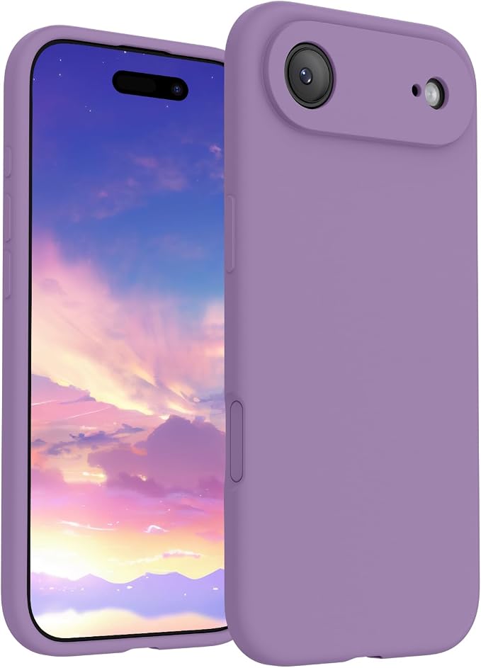 FireNova Magnetic for iPhone Air Case, Compatible with MagSafe, [Integrated Silicone Camera Control Button] [Camera Protection] Microfiber Lining Phone Case for iPhone 17 Air, 6.5", Light Purple