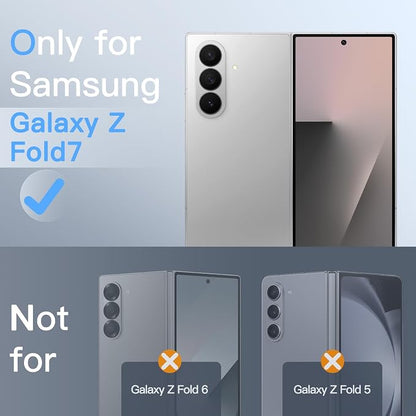 JETech Front Privacy Screen Protector for Samsung Galaxy Z Fold 7, 2-Pack | Anti-Spy Privacy Protection, Tempered Glass, Easy Installation Tool, Case-Friendly, Anti-Scratch Design
