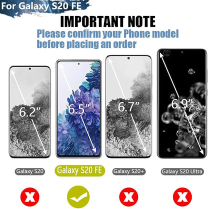Battery Case for Samsung Galaxy S20 FE 5G, 5000mAh Rechargeable Extended Battery Charging Charger Case, Add 100% Extra Juice, Not Compatible with Galaxy S20 (6.5 inch) Black
