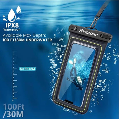 Waterproof Floating Phone Pouch, IPX8, Up to 6.8 in, Compatible with iPhone 15 Pro Max, Samsung S24, Universal Grey