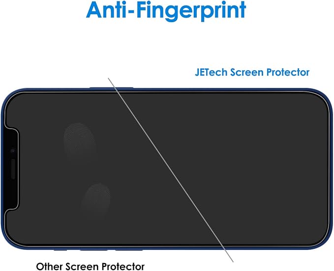 JETech Screen Protector for iPhone 12/12 Pro, 2-Pack | HD Clear, Face ID Compatible, Anti-Scratch Glass