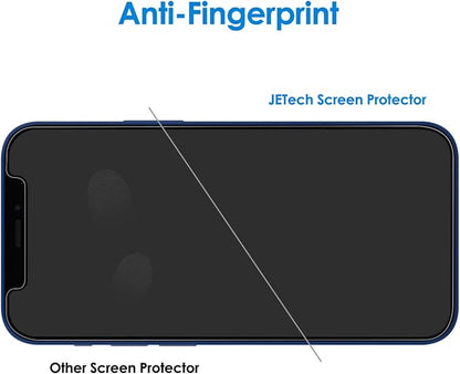 JETech Screen Protector for iPhone 12/12 Pro, 2-Pack | HD Clear, Face ID Compatible, Anti-Scratch Glass