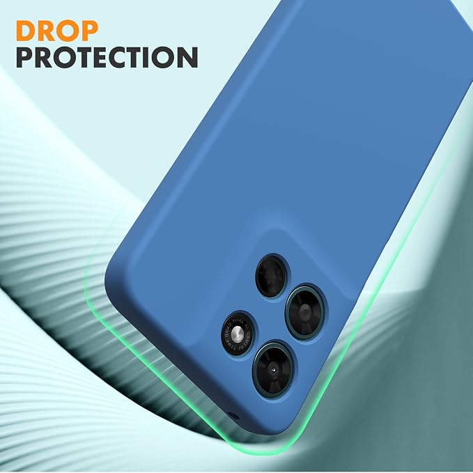 for Motorola Moto G Power (2026) Case, 2 Pack Tempered Glass Screen Protectors, Soft TPU Silicone Shockproof Gel Cover-Blue