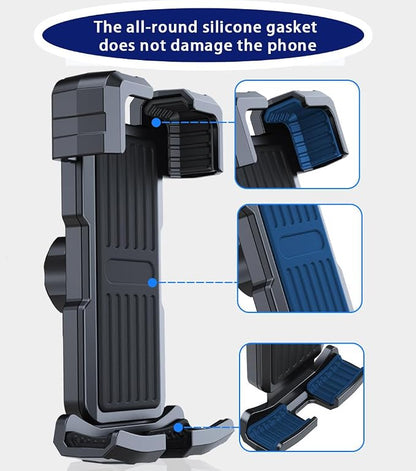 Motorcycle Phone Mount, Bike Phone Holder Handlebar for iPhone Samsung Android 4-7" Smartphones, Cell Phone Clamp, E-Bike Scooter Golf Cart Accessories kit