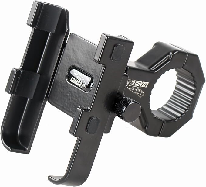 Aluminum Phone Holder for Bike, 360 Rotation, 4.5 to 7 Inch Smartphone, Motorcycle Handlebar Mount Clamp