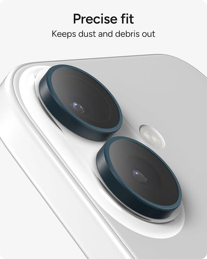 ZAGG iPhone Camera Lens Protector for iPhone 17/16/ 16 Plus - Blue, Camera Ring, Maximum Impact & Scratch Protection, Anti-Reflective Technology, Smudge-Resistant, Precise Fit, Glass Elite