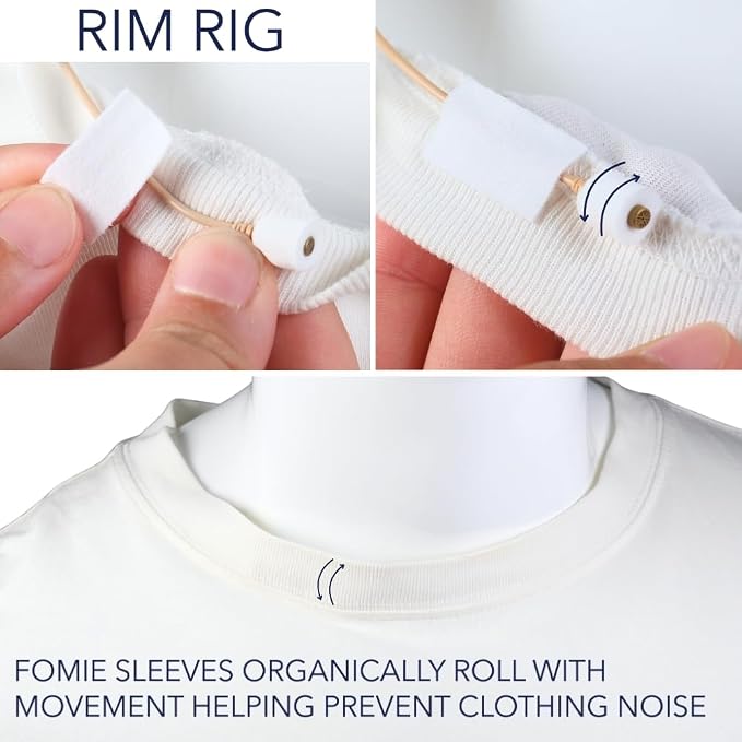 URSA Foamie Sleeves for Lavalier Microphones – Discreet Mic Covers to Reduce Clothing Noise, Protect Against Sweat & Light Wind – Pack of 12 (White)