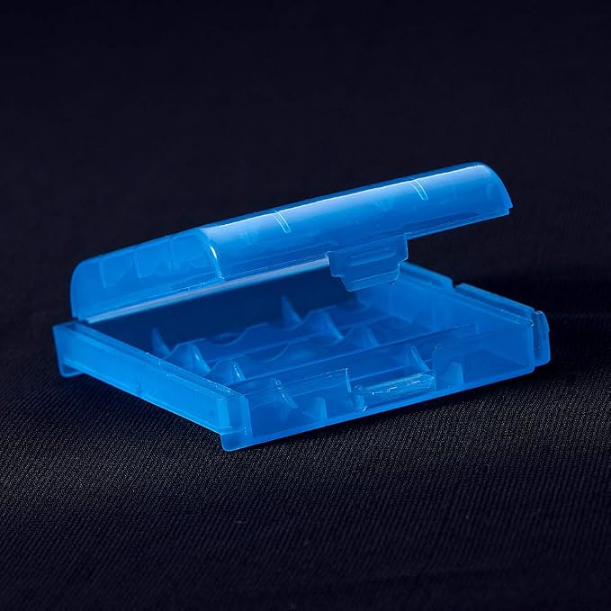 Heyiarbeit 4 x AA/AAA Battery Storage Case Holder Organizer Box Blue 2Pcs