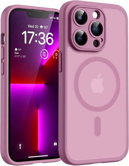 TOCOL for iPhone 13 Pro Max Case, Compatible with Magsafe Charger, Full Camera Protection, Translucent Matte for iPhone 13 Pro Max iPhone Case 6.7 inch (Lilac Purplee)
