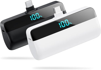 [2-Pack]Mini Portable Charger for iPhone 17/16/15,Upgraded 5500mAh PD Fast Charging USB C Power Bank,Travel Essentials Battery Pack for iPhone 17/17 Pro Max /Air/16 Plus/16/15 Series Galaxy Android