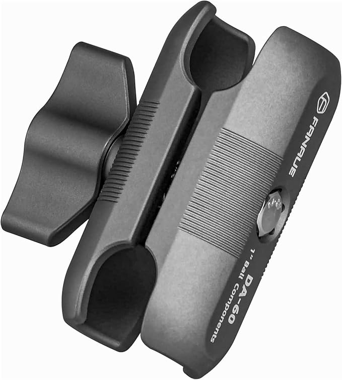 FANAUE Double Socket Arm Compatible with RAM Mounts B Size Ball Head and Bike Motorcycle Phone Holder, Fits Industry All Standard 1" Ball Adapters (DA-60)