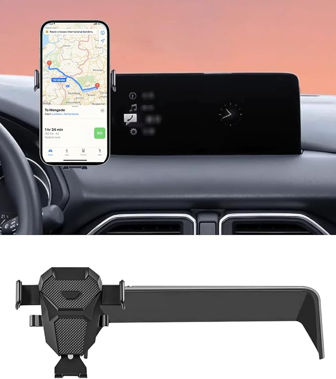 Car Phone Holder for Mazda CX5/CX-5 Accessories 2021-2024 2022 2023 Mount Cell Phone Holder for 2024 CX5 Fit for Most Smartphones (10.25 inch Screen Only)