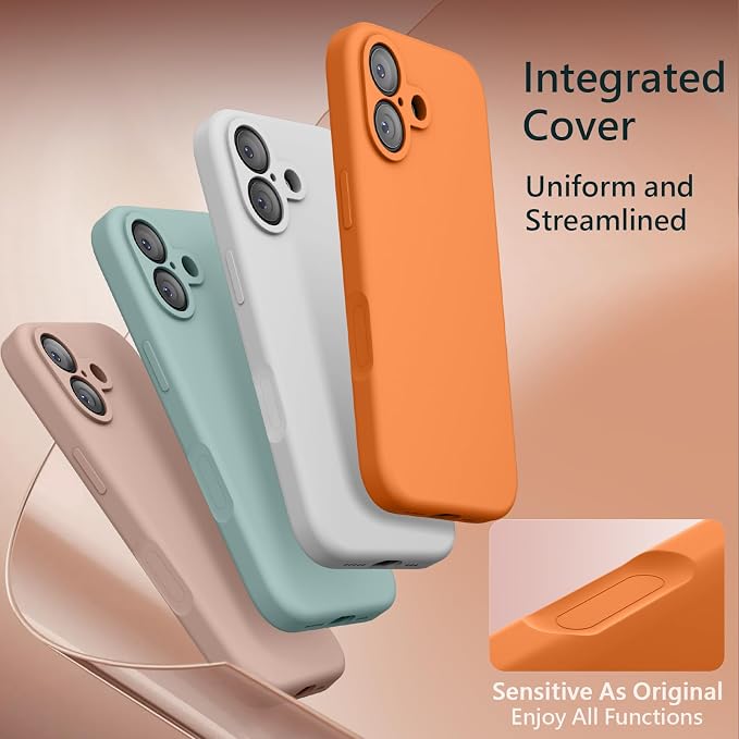 FireNova Magnetic for iPhone 17 Case, Compatible with MagSafe, [Integrated Silicone Camera Control Button] [Camera Protection] Anti-Scratch Microfiber Lining Phone Case, 6.3", Orange