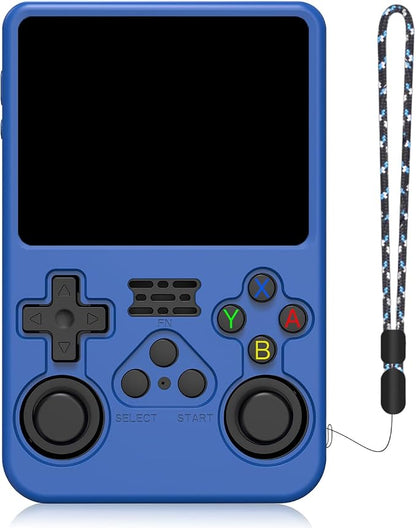 Silicone Protective Case for Anbernic R36S Game Console, Full-Body Protective Cover with Precise Cutout, Shockproof Dustproof Protector Sleeve & Scratch-Resistant Sleeve (Blue)