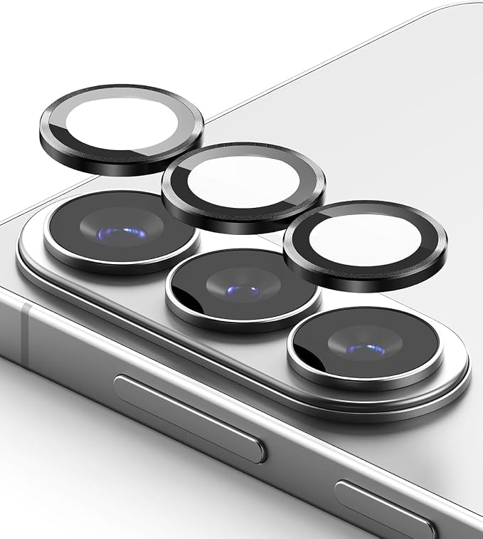 Ringke Camera Lens Frame Glass for Samsung Galaxy S26 and S26 Plus Camera Lens Protector [Individual Lens Covers] Tempered Glass Covers and Aluminum Alloy Frames - 2 Pack