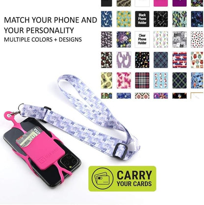 Gear Beast Cell Phone Lanyard - Universal Mobile Phone Lanyard with Case Holder, Card Pocket, Soft Neck Strap, and Adjustable Clip - Compatible with iPhone, Galaxy & Most Smartphones - I love Dogs