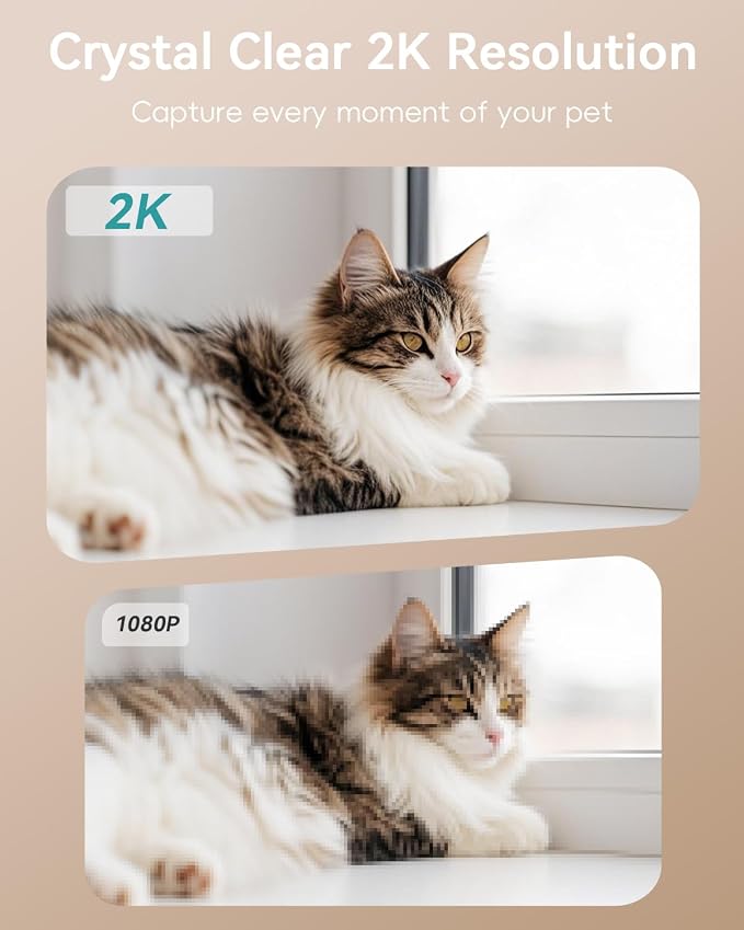 ZUMIMALL Pet Camera Indoor, 5G/2.4G WiFi Camera for Dog/Cat with Laser Toy, 3MP Pet Security Cameras with Phone App, 2-Way Talk, Auto Tracking, Pet/PIR/AI Detection, Privacy Protect, Alexa/ONVIF/Cloud